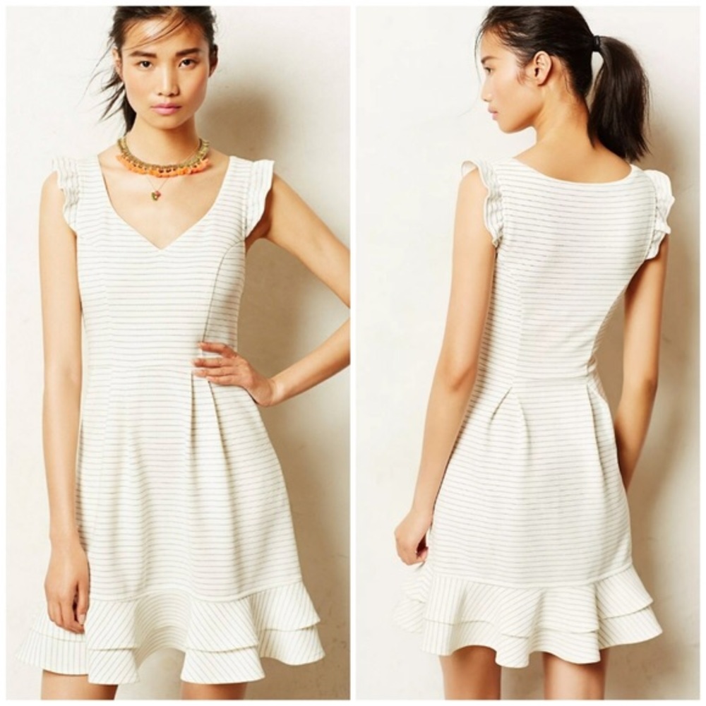 Anthropologie Maeve Sunland Flounce Dress
